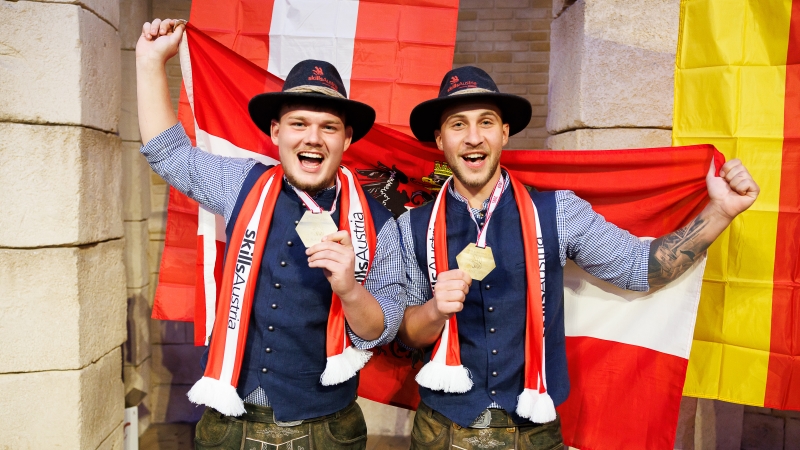 Gold bei den EuroSkills 2025 für HABAU Fachkräfte Lukas Miedler und Lukas Ritzberger